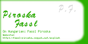 piroska fassl business card